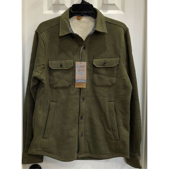 TAILOR VINTAGE 🎉HP🎉 NWT - M Sz S/Sherpa Fleece Shirt Jacket/Forest Night Heather - Picture 2 of 16
